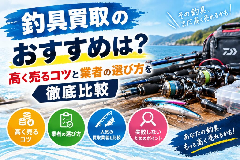 釣具買取のおすすめは？高く売るコツと業者の選び方を徹底比較のアイキャッチ画像