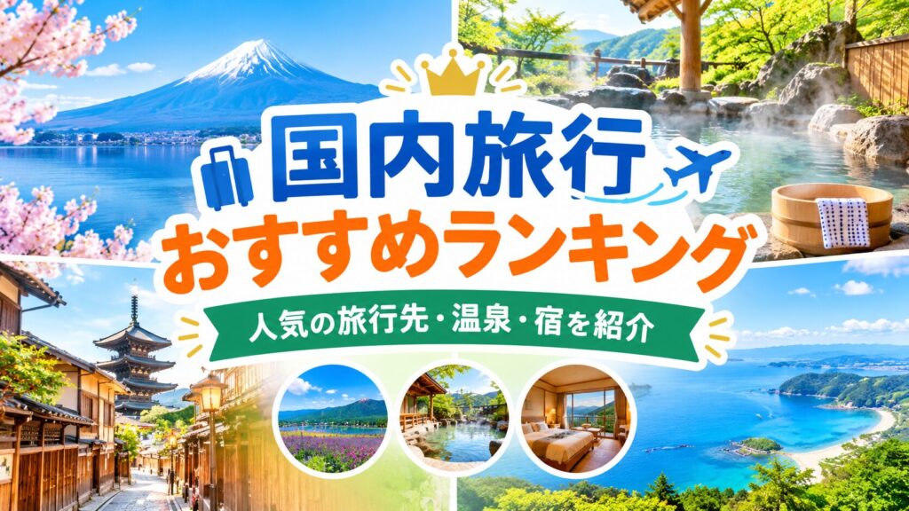 国内旅行おすすめランキングのアイキャッチ画像