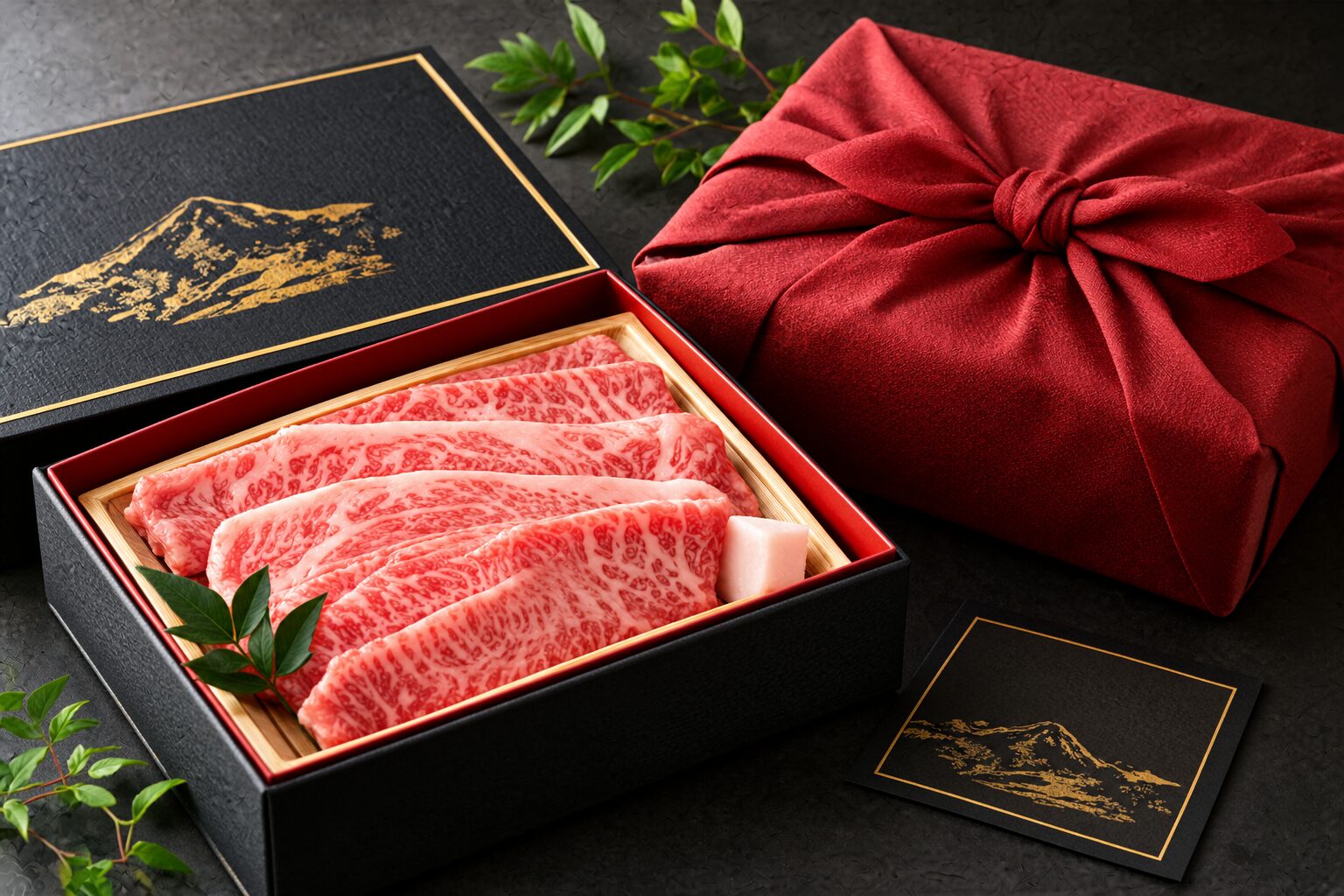 和牛ギフトの華やかな贈答風景