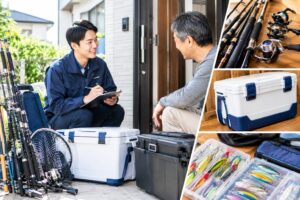 釣り道具の訪問相談とギア展示