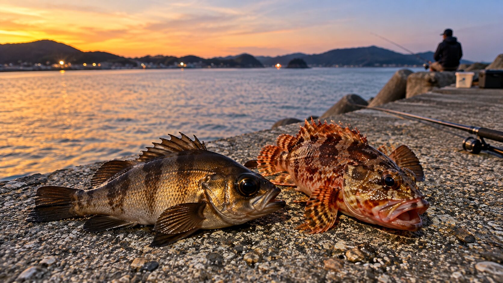 釣れたメバルとガシラ