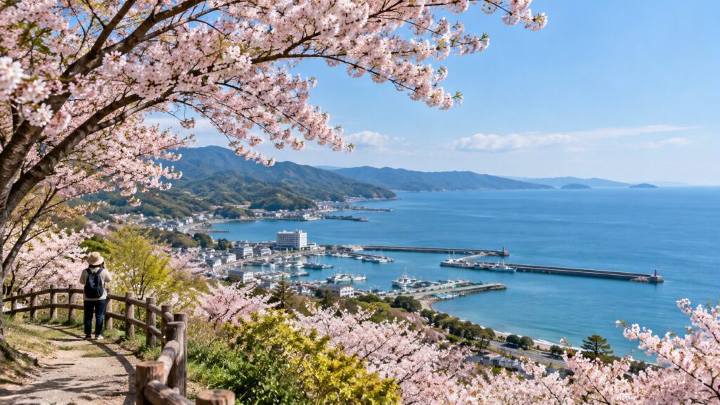 春の淡路島の海