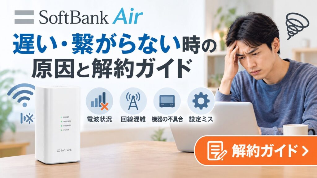 SoftBank Airの遅延・解約ガイド